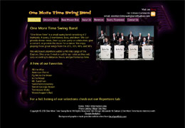 One More Time Swing Band's website designed by Alex Sablan